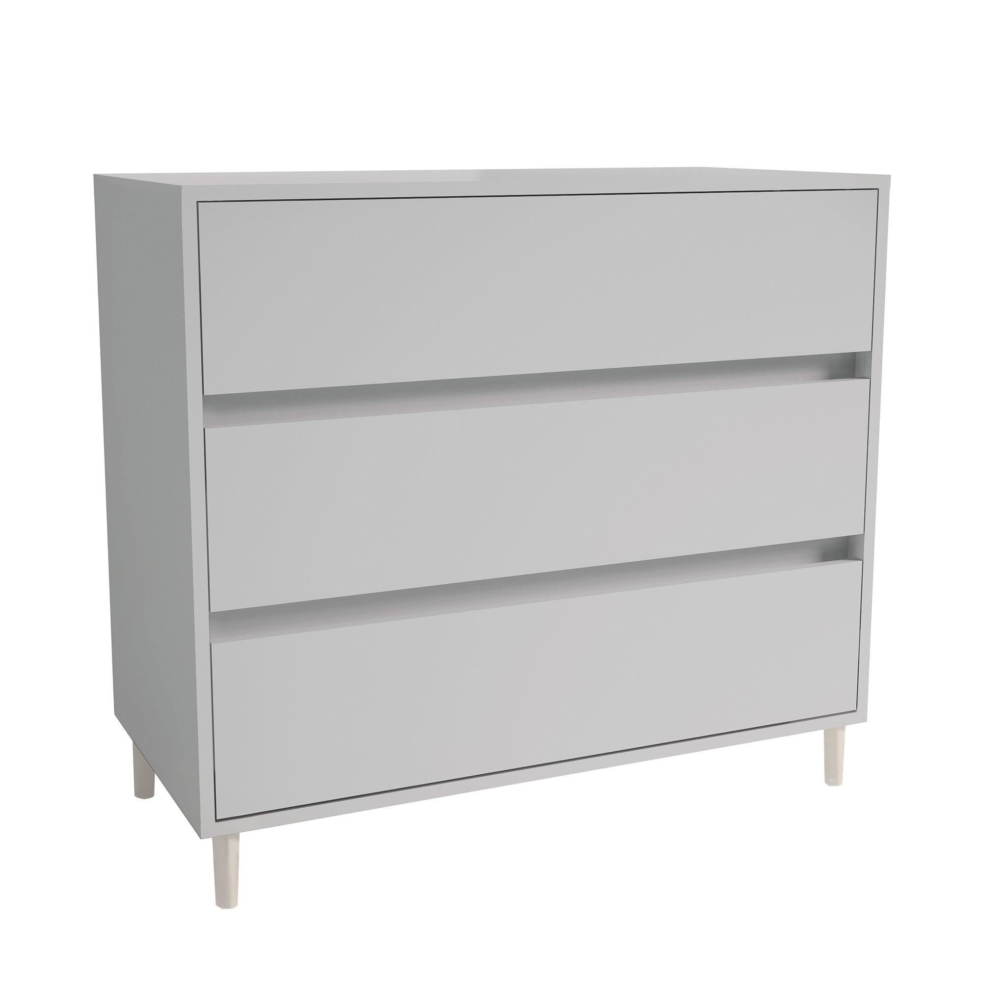 3 Drawer Soft Close Soft Close Bedside Chest Of Drawers Table - Bedrooms Plus