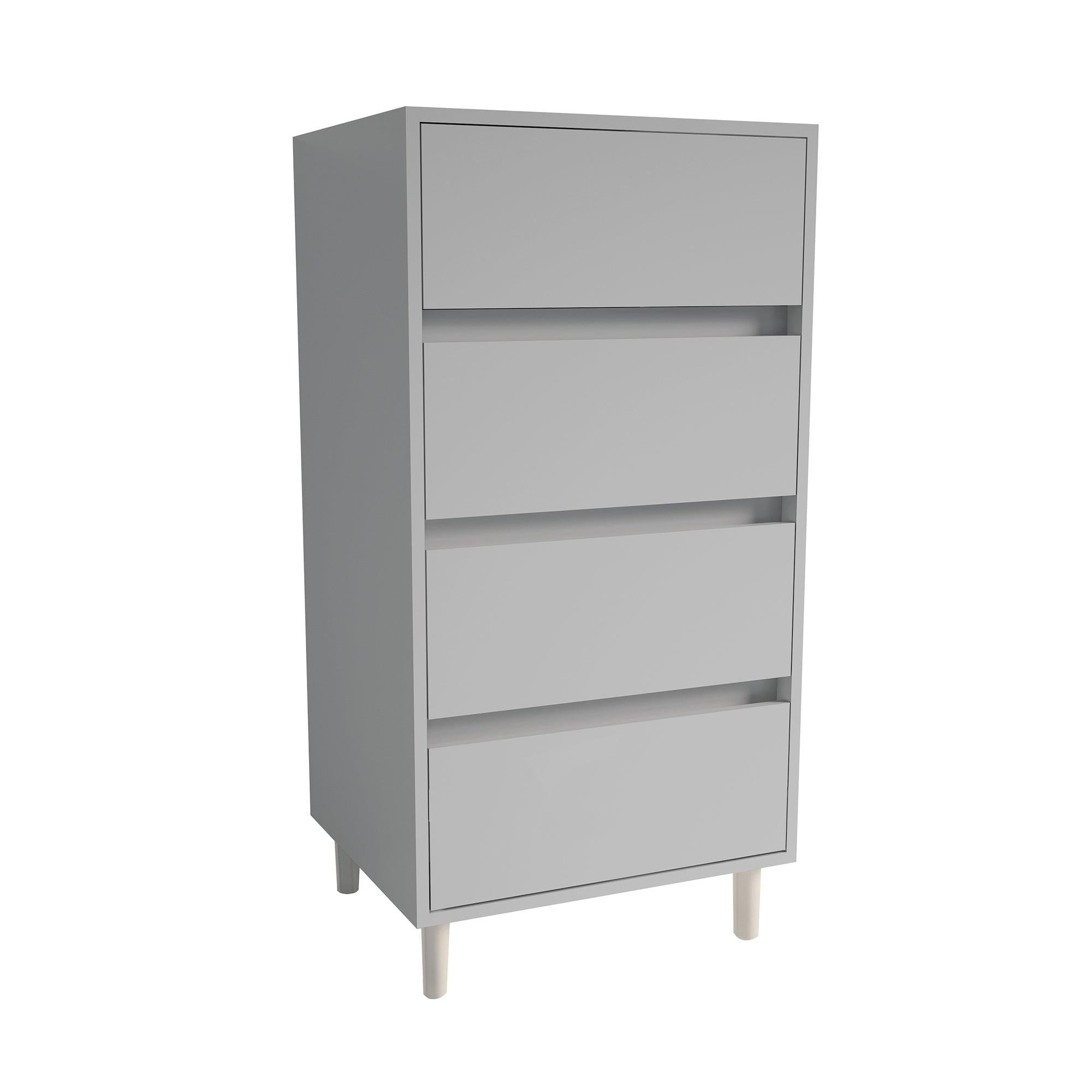 4 Drawer Tallboy Soft Close Bedside Chest Of Drawers Table - Bedrooms Plus
