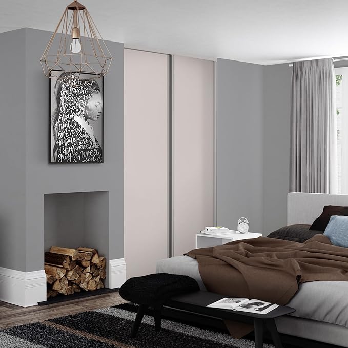 Spacepro Heritage 2-Door Cashmere Sliding Wardrobe Door Kit with Cashmere Wood | Fits 1803mm width