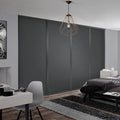Spacepro Graphite Grey Wood Heritage 4 Door Graphite Sliding Wardrobe Door Kit | Fits 2390mm width