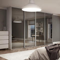 Spacepro Silver Heritage 4 Door Sliding Wardrobe Door Kit with Mirror Panels Fits 2390mm width