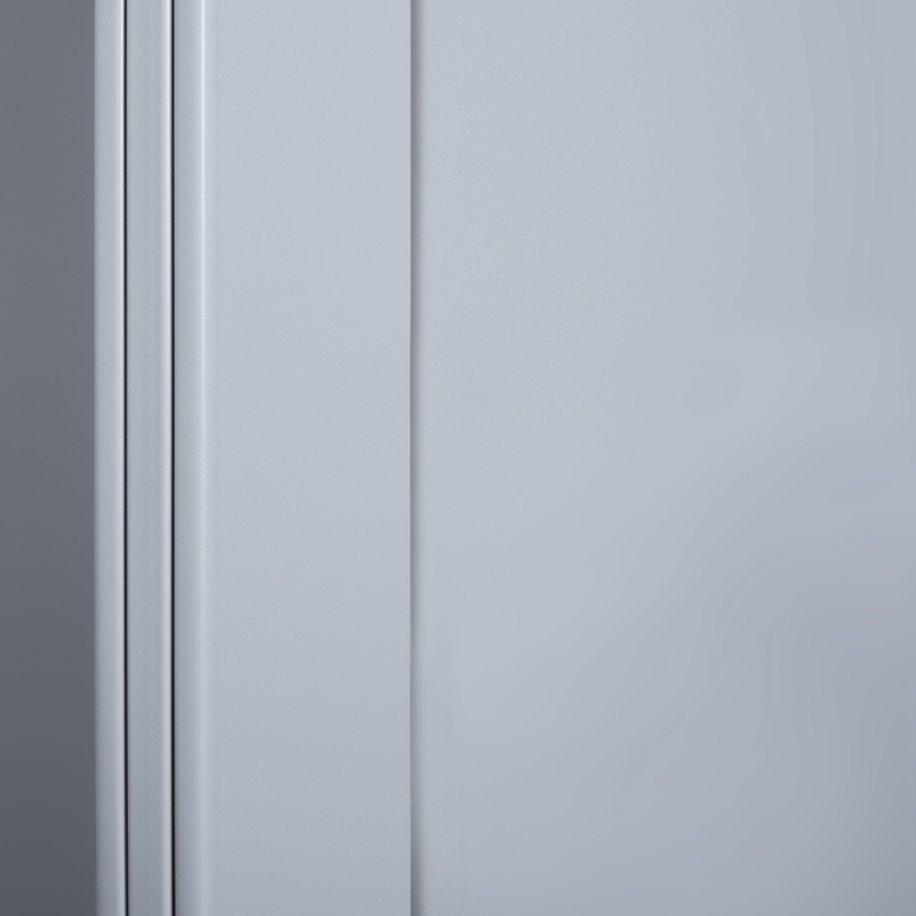 Spacepro Shaker 2 Door sliding wardrobe Kit Mirror White frame (w)1145mm