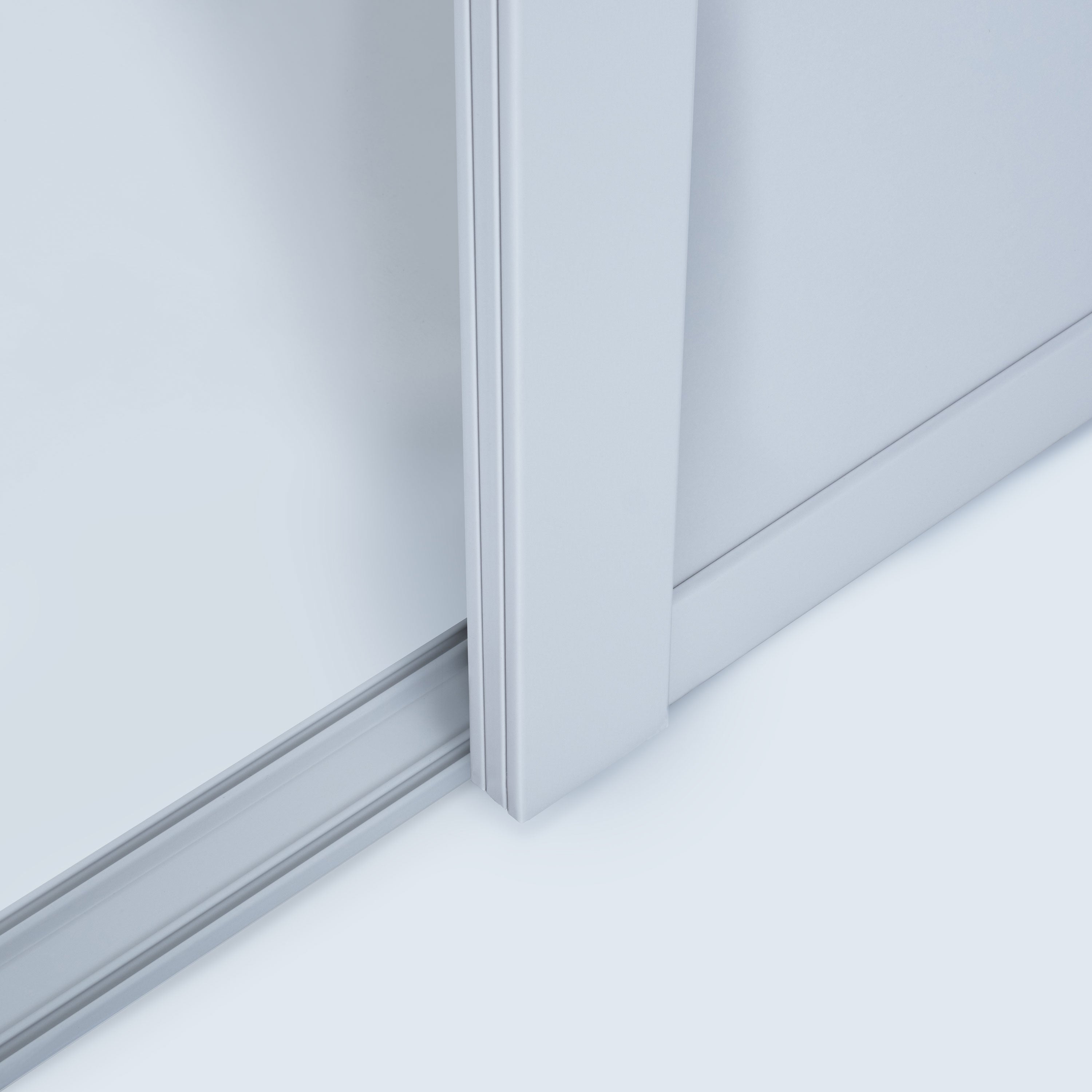 Spacepro Shaker 2 Door sliding wardrobe Kit Mirror White frame (w)1145mm