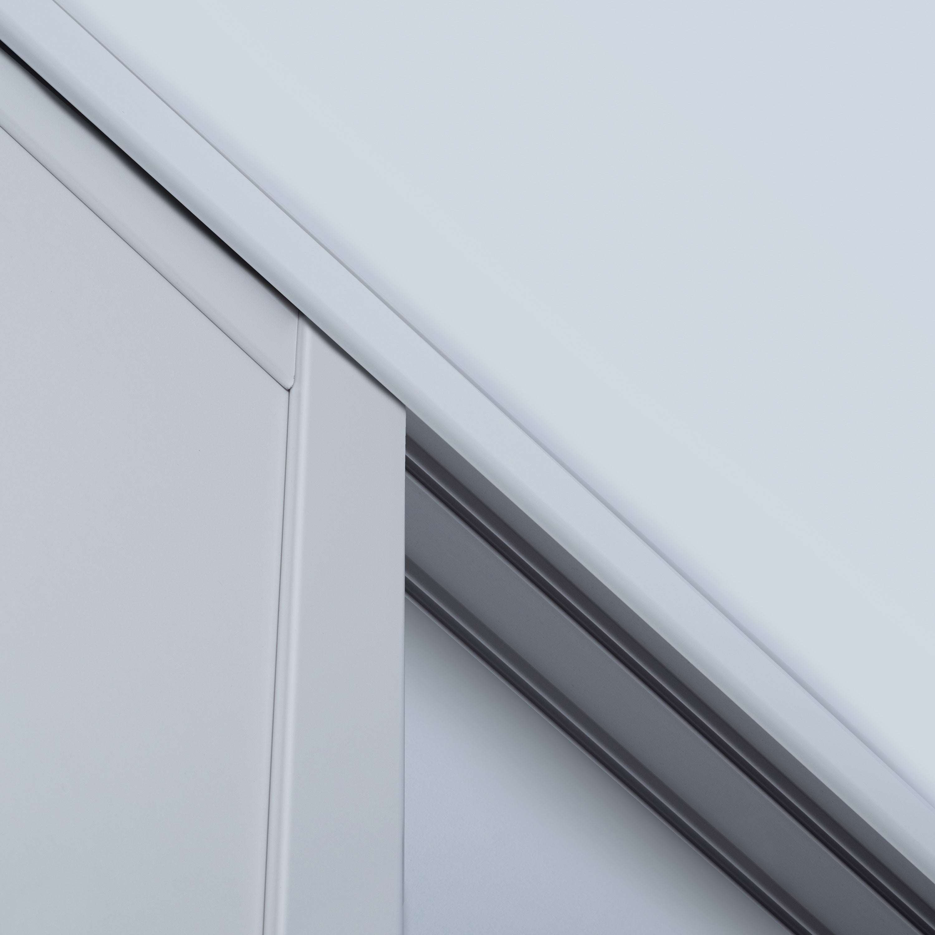 Spacepro Shaker 2 Door sliding wardrobe Kit Mirror White frame (w)1145mm