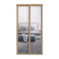 Spacepro Shaker 2 Door sliding wardrobe Kit Mirror Oak frame (w)1145mm