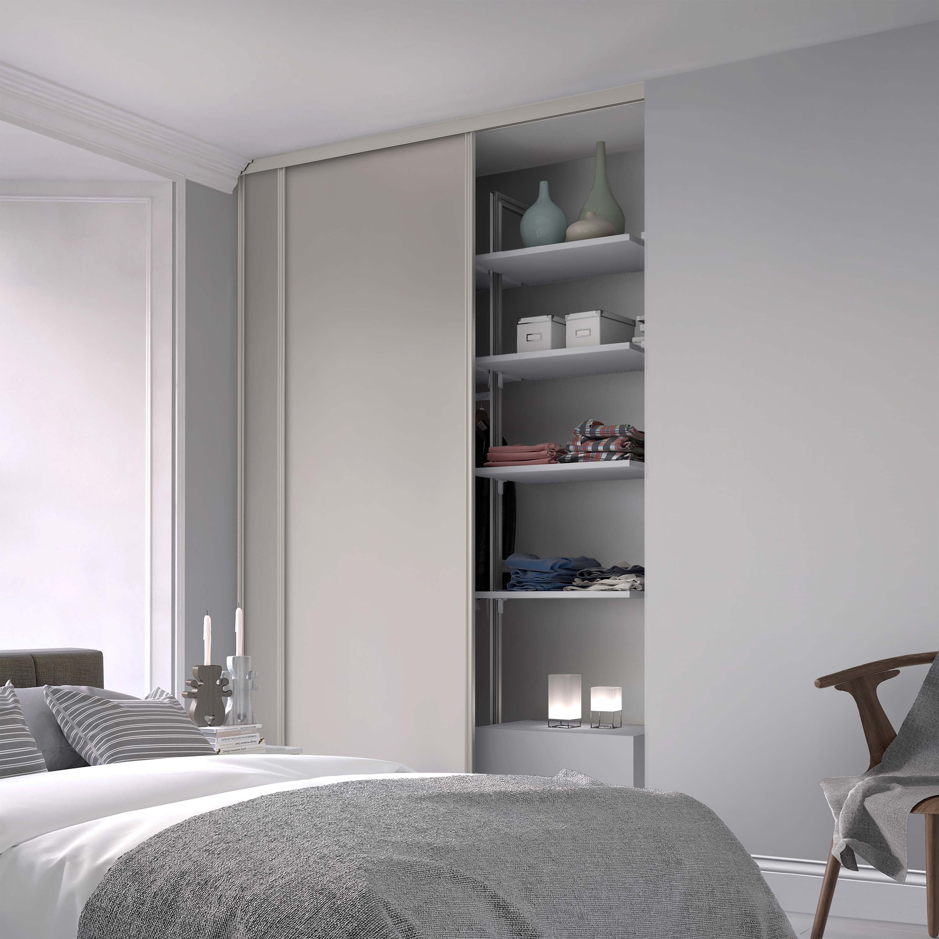 Spacepro Classic 2 Door sliding wardrobe Kit Cashmere Panel (w)1793mm