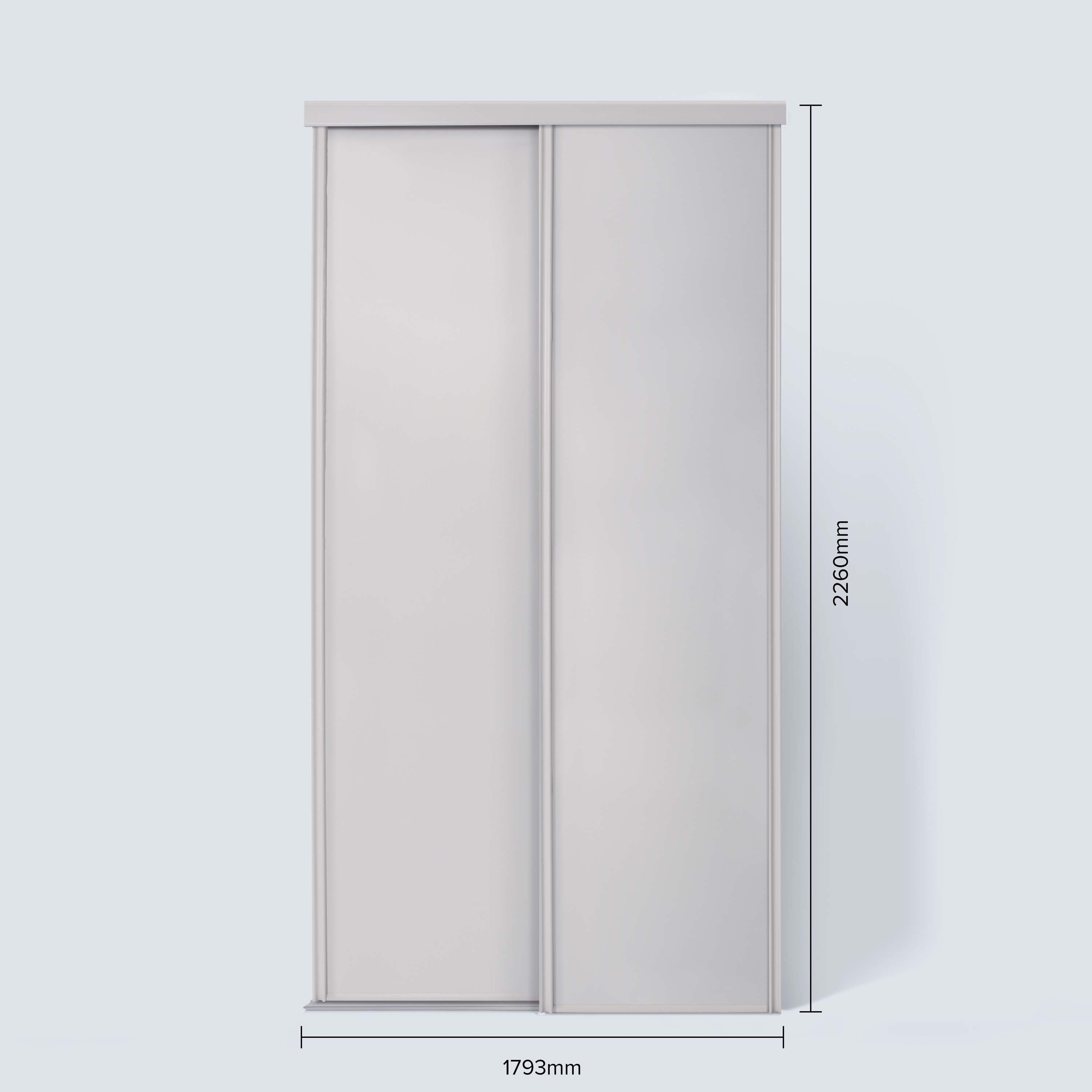 Spacepro Classic 2 Door sliding wardrobe Kit Cashmere Panel (w)1793mm