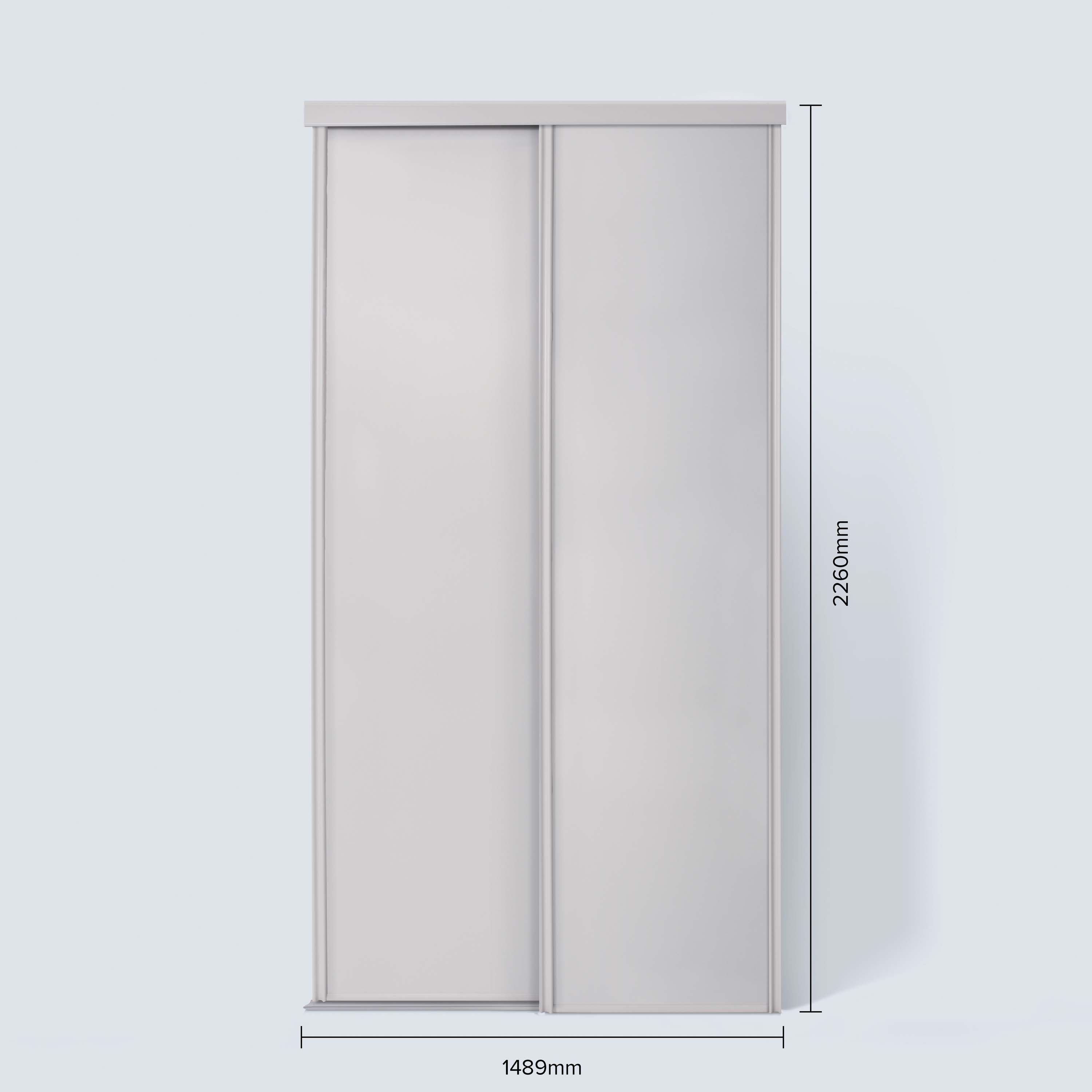Spacepro Classic 2 Door sliding wardrobe Kit Cashmere Panel (w)1489mm
