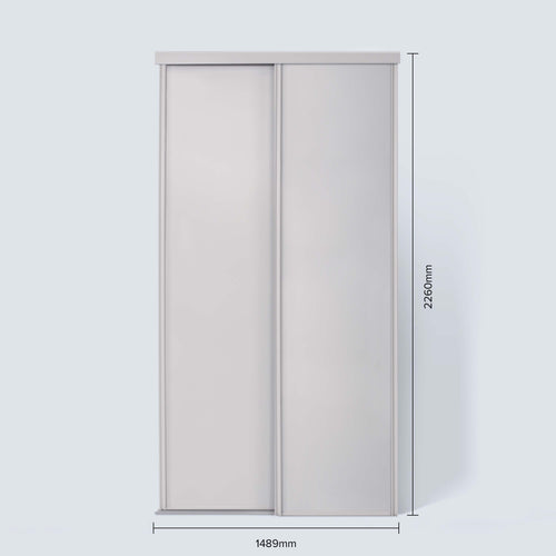 Spacepro Classic 2 Door sliding wardrobe Kit Cashmere Panel (w)1489mm