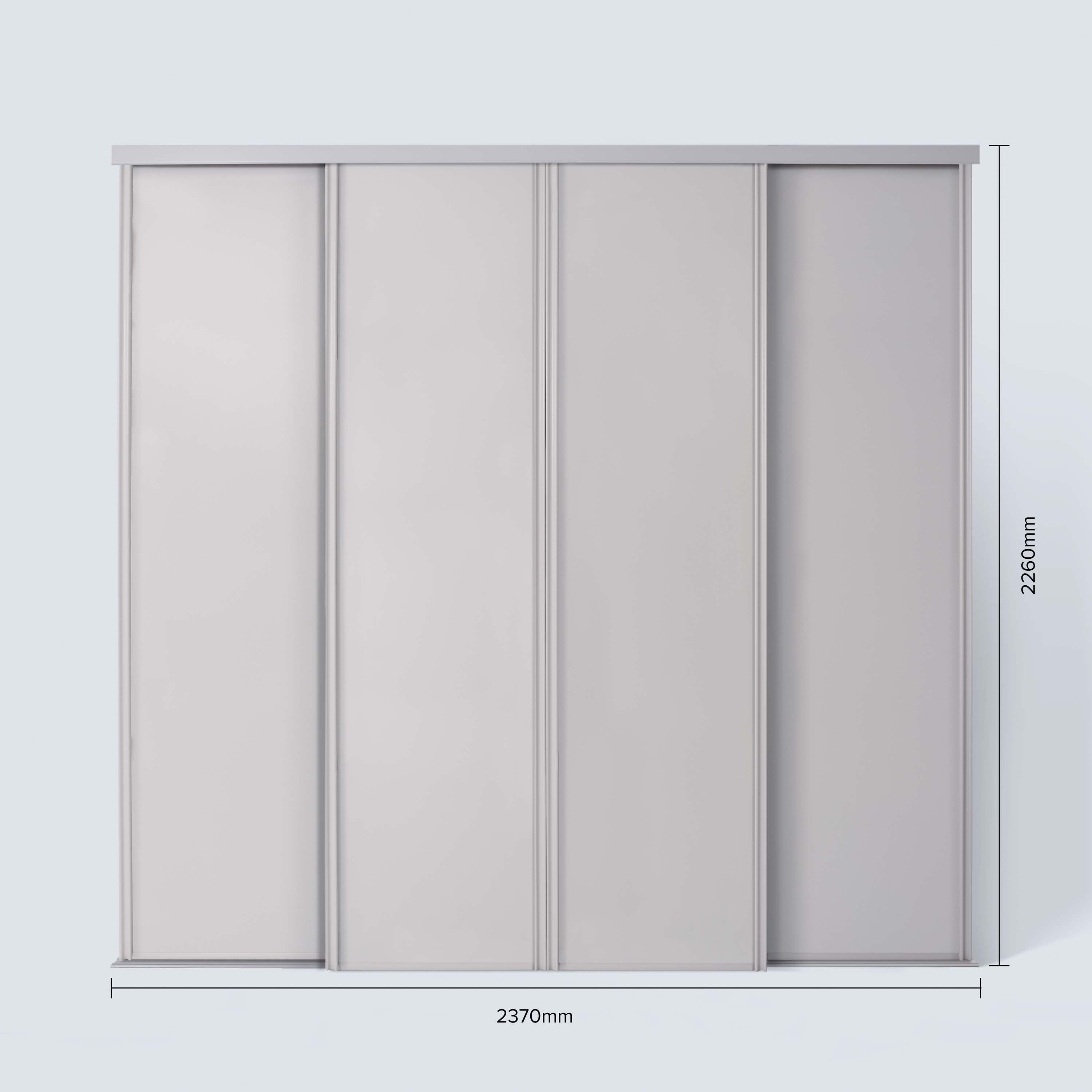 Spacepro Classic 4 Door sliding wardrobe Kit Cashmere Panel (w)2370mm