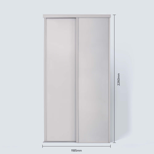 Spacepro Classic 2 Door sliding wardrobe Kit Cashmere Panel (w)1185mm