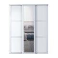 Spacepro Shaker 3 Door sliding wardrobe Kit Mirror White frame (w)2592mm