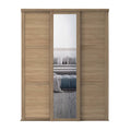 Spacepro Shaker 3 Door sliding wardrobe Kit Mirror Oak frame (w)2592mm