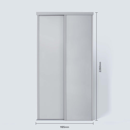 Spacepro Classic 2 Door sliding wardrobe Kit Dove Grey Panel (w)1185mm