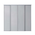 Spacepro Classic 4 Door sliding wardrobe Kit Dove Grey Panel (w)2370mm