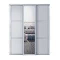 Spacepro Shaker 3 Door sliding wardrobe Kit Dove Grey frame 2 x Panel 1 x Mirror (w)1680mm