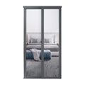 Spacepro Shaker 2 Door sliding wardrobe Kit Mirror Graphite frame (w)1753mm