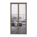 Spacepro Shaker 2 Door sliding wardrobe Kit Mirror Walnut frame (w)1449mm