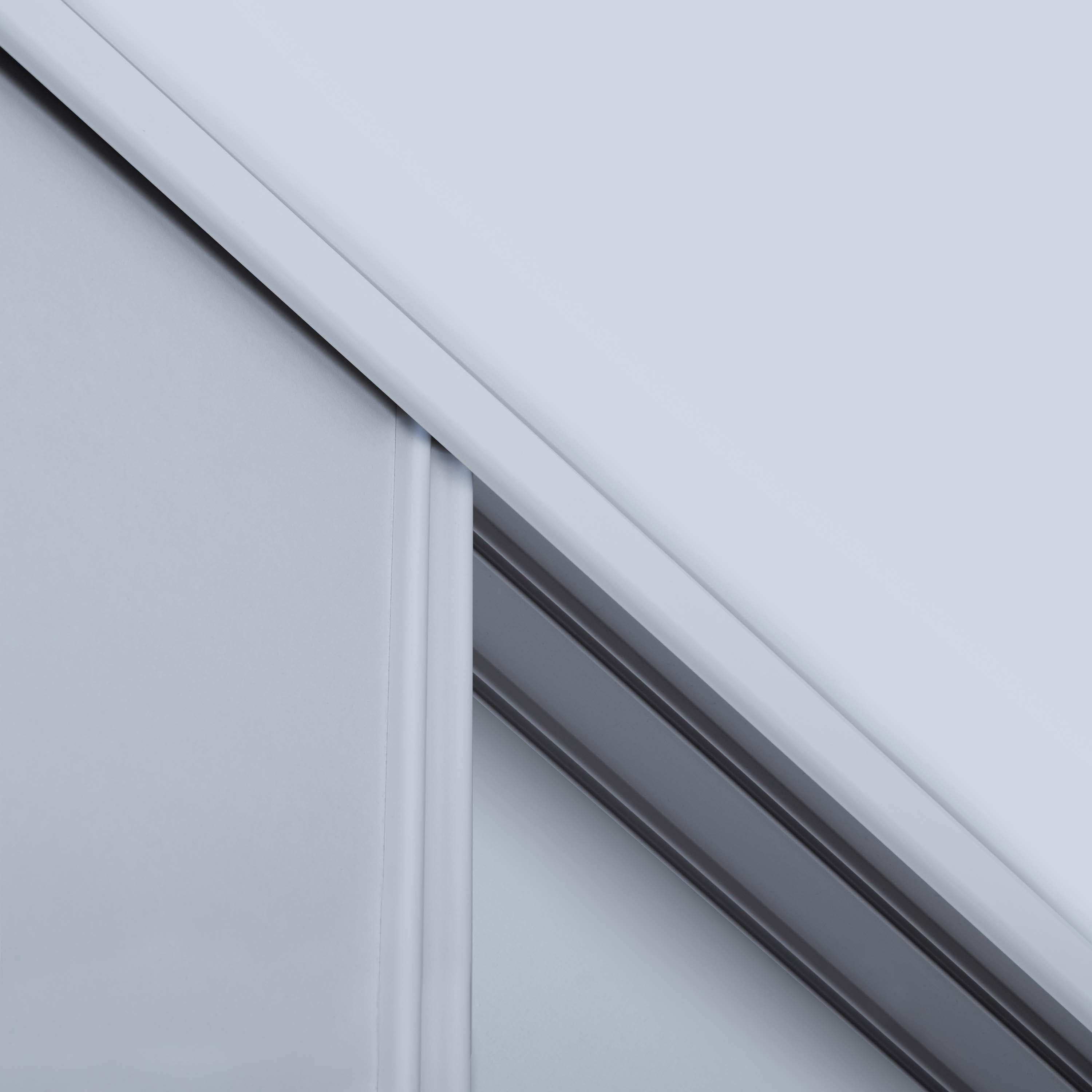 Spacepro Classic 2 Door sliding wardrobe Kit Walnut frame 1 x Panel 1 x Mirror (w)1793mm